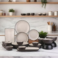 Servewell Dinner Set - Two tone (Terraclay + Brown)