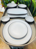 Servewell Dinner Set - Two tone (Terraclay + Brown)